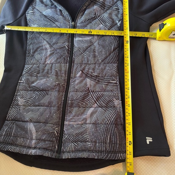 Fila Black and Gray Ski Jacket with Quilted Design - Picture 6 of 6
